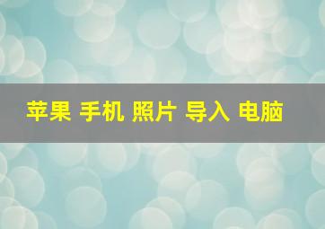 苹果 手机 照片 导入 电脑